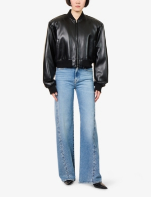 7 FOR ALL MANKIND: Lotta Wide-Leg Stretch-Denim Blend Jeans