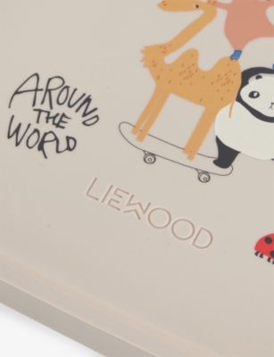 Liewood Around The World / Sandy Arthur Around The World Stainless-steel Lunch Box In Neutral