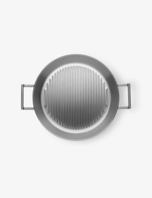 Alessi Convivio Stainless-steel And Aluminium Grill Pan 36cm In Silver
