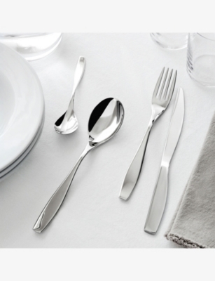Alessi Asta Stainless-steel Set Of 24 Cutlery Set In Silver