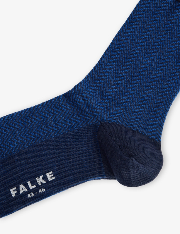 Airport Herringstripe Wool and Cotton-Blend Socks