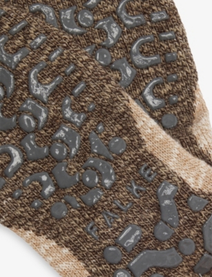 Falke Mens Sesame Lodge Homepad Cotton-blend Knitted House Socks In Multi