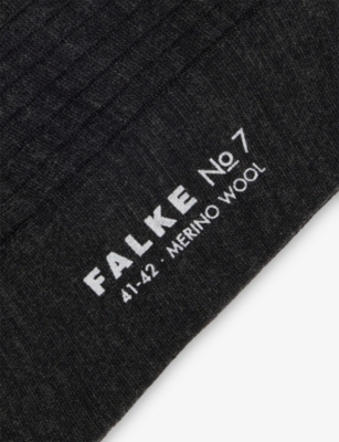 Falke Mens Black No 2 Finest Cashmere-blend Crew-length Socks In Black