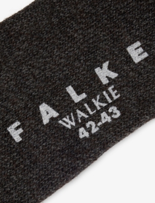 Falke Mens Smog Walkie Ergo Stretch Wool-blend Socks In Gray