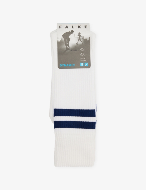 Dynamic Stripe-Trim Stretch-Cotton Socks