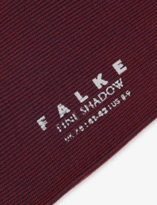 Falke Mens Cayenne Fine Shadow Cotton-blend Crew Socks In Red