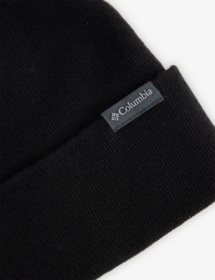 Columbia Sportwear Mens Black Itsakeeper Ribbed Knitted Beanie In Black