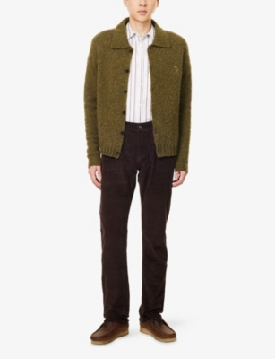 7 FOR ALL MANKIND: The Straight Corduroy Stretch-Cotton Trousers