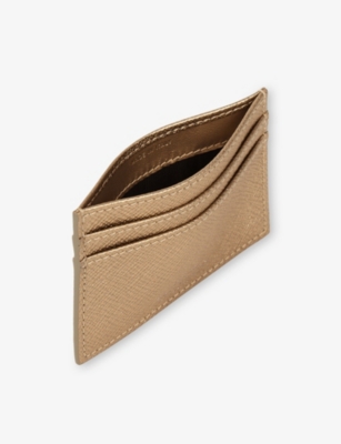 Smythson Womens Bronze Stars Panama Flat Leather Card Holder In Multi
