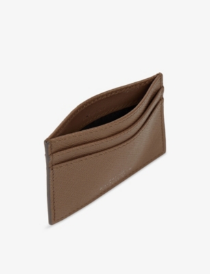 Smythson Womens Fawn Stars Panama Flat Leather Card Holder In Multi
