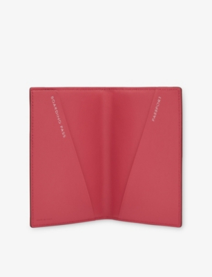 Smythson Grained Leather Passport Cover Raspberry In Pink