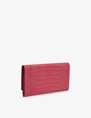 Smythson Raspberry Mara Marshall Leather Travel Wallet In Pink