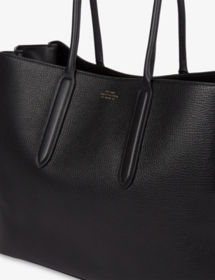 Smythson Womens Black Ludlow Small Day Leather Tote Bag In Black