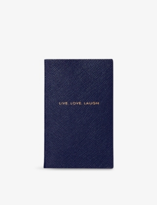 SMYTHSON: Panama Live Love Laugh Leather Notebook