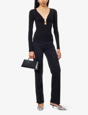 GOOD AMERICAN: U-Wire Long-Sleeve Jersey Top