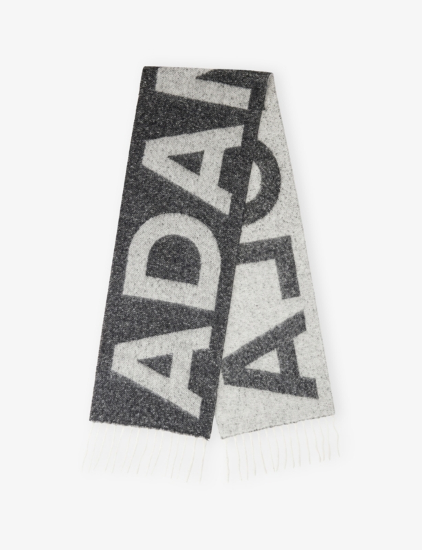 Block-Logo Reversible Knitted Scarf