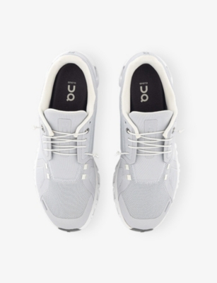 On Low Top Sneakers With Mesh Upper And Rubber Outsole In White