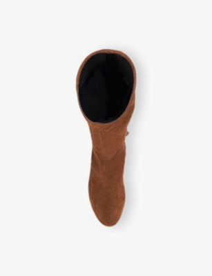 Dune Womens Tan Suede Tayla Suede Knee-high Boots Eur 39 / 6 Uk In Brown