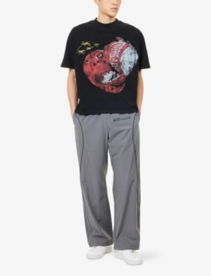 GODMADE: Knockout Graphic-Print Short-Sleeve Cotton T-Shirt