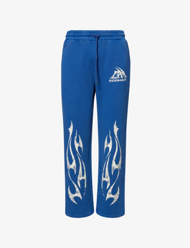 Graphic-Print Washed Cotton Joggers