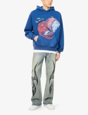 GODMADE: Knockout Graphic-Print  Washed Cotton Hoody