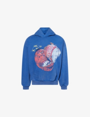 GODMADE: Knockout Graphic-Print  Washed Cotton Hoody