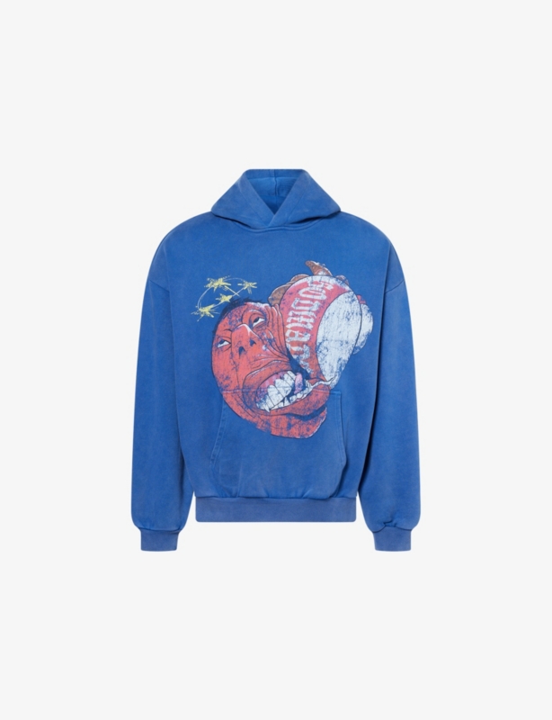 Knockout Graphic-Print  Washed Cotton Hoody