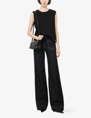 VICTORIA BECKHAM: Sleeveless Relaxed-Fit Cotton T-Shirt