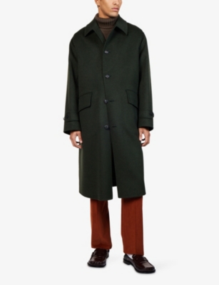 DUNHILL: Loden Double-Faced Wool-Cashmere Blend Coat