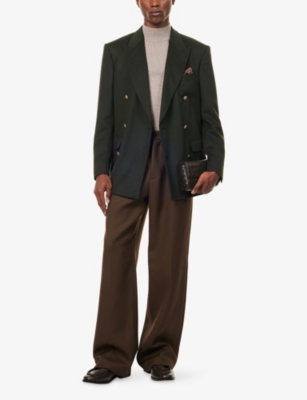 Dunhill Mens Harris Green Double-breasted Notched-lapel Cashmere Jacket In Black