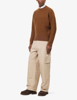 DUNHILL: Cable Knit Crewneck Cashmere Jumper