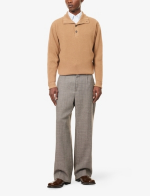 DUNHILL: Funnel-Neck Ribbed Cashmere Jumper