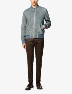 PAUL SMITH: Relaxed-Fit Suede Bomber Jacket