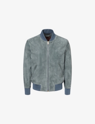PAUL SMITH: Relaxed-Fit Suede Bomber Jacket