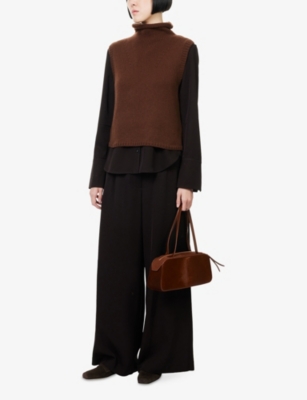 ME AND EM: High-Neck Sleeveless Knitted Cashmere Vest