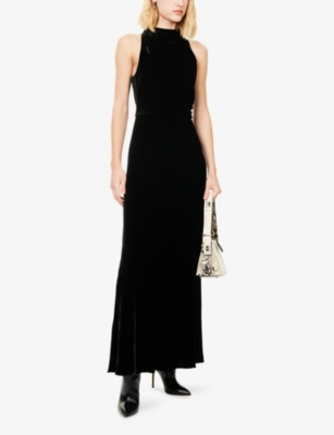 Me And Em And Em Womens Black Draped Sleeveless Woven Maxi Dress In Black