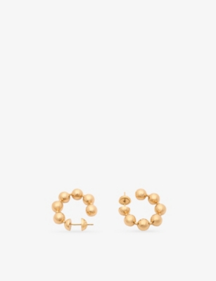 Maje Womens Gold Cascade Brass Drop Earrings In Gold