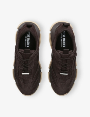 Steve Madden S Brown Possess Faux-leather Trainers Eur 44 / 10 Uk In Animal Print