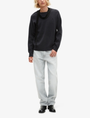 THE KOOPLES: Brand-Embroidered Crewneck Wool-Blend Jumper