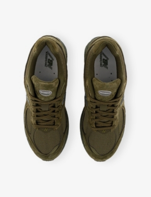 New Balance Mens Woodland 2002 Suede And Mesh Trainers In Green
