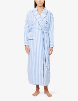 POLO RALPH LAUREN: Heritage Stripe Cotton Robe