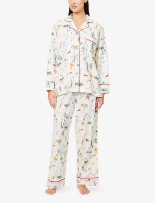 Polo Ralph Lauren Womens Traveler Ski Print Madison Graphic Cotton Pyjama Set Xl