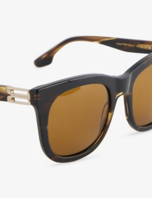 VICTORIA BECKHAM: VB688S Oversized-Frame Acetate Sunglasses