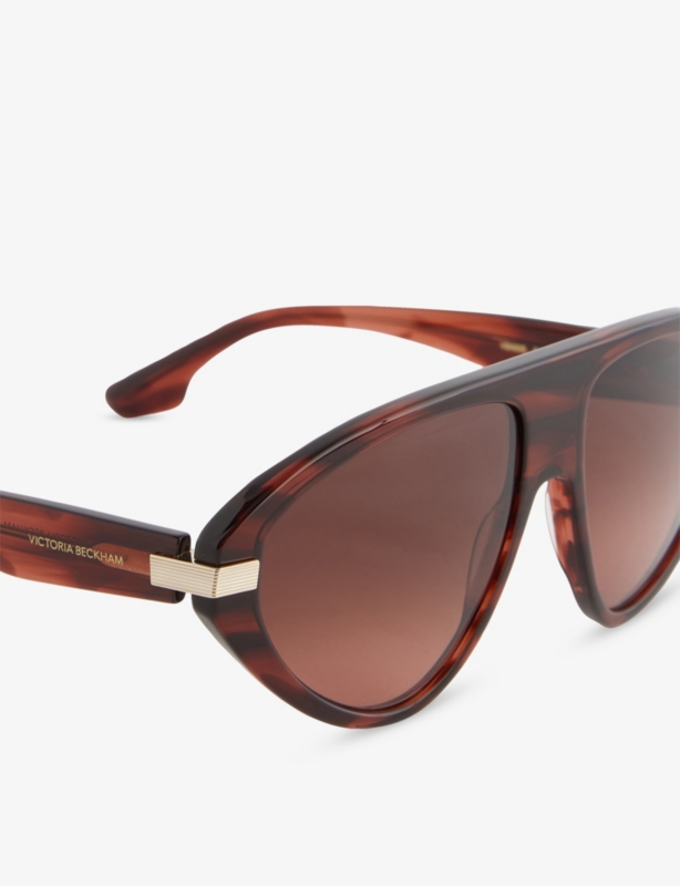 VB689S Visor Hinge-Detail Acetate Sunglasses