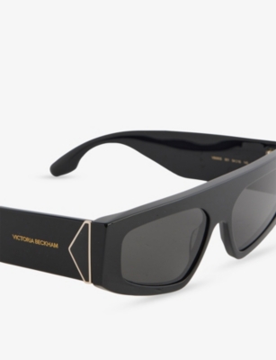 VICTORIA BECKHAM: VB690S Rectangular-Frame Acetate Sunglasses