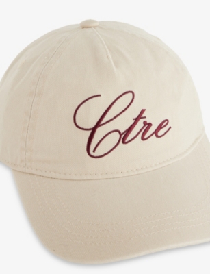 The Couture Club Womens Bone Ctre Script Cotton Cap In White
