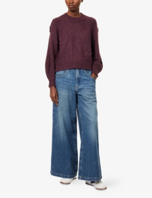 THE COUTURE CLUB: Script Embroidered Knitted Jumper