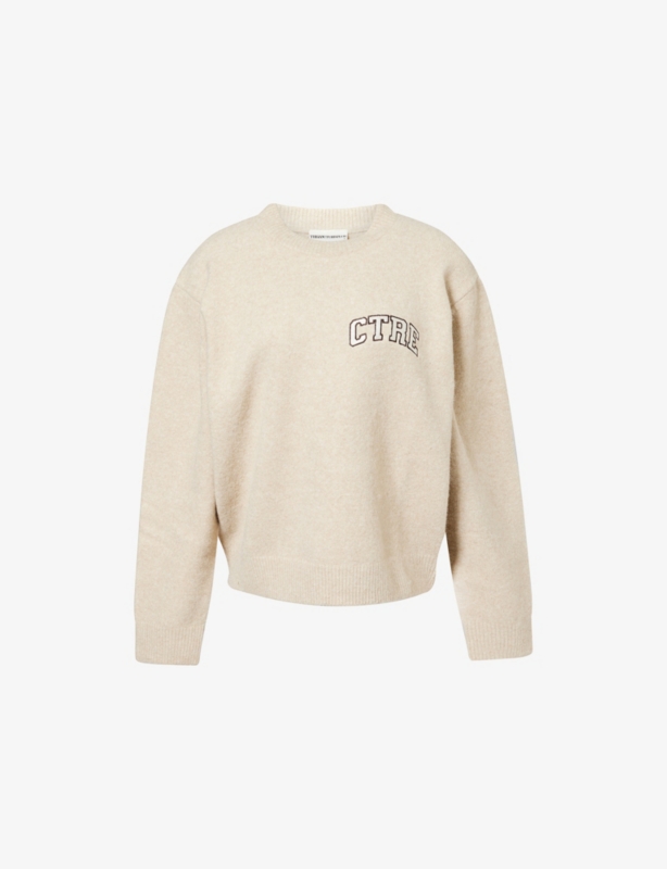 Logo-Embroidered Relaxed-Fit Knitted Jumper