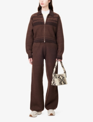 THE COUTURE CLUB: Contrast Stripe Zip-Up Knitted Cardigan