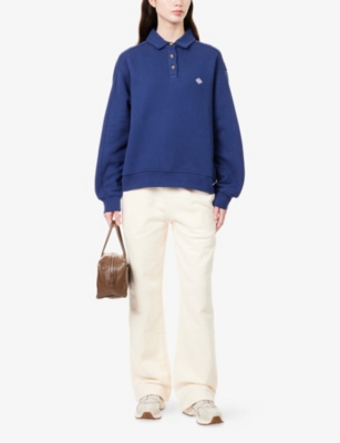 THE COUTURE CLUB: Emblem-Embroidered Cotton Rugby Top